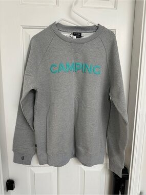 BIRDZ Grey 'CAMPING' Crewneck Sweatshirt Men's Sweatshirt - Men M